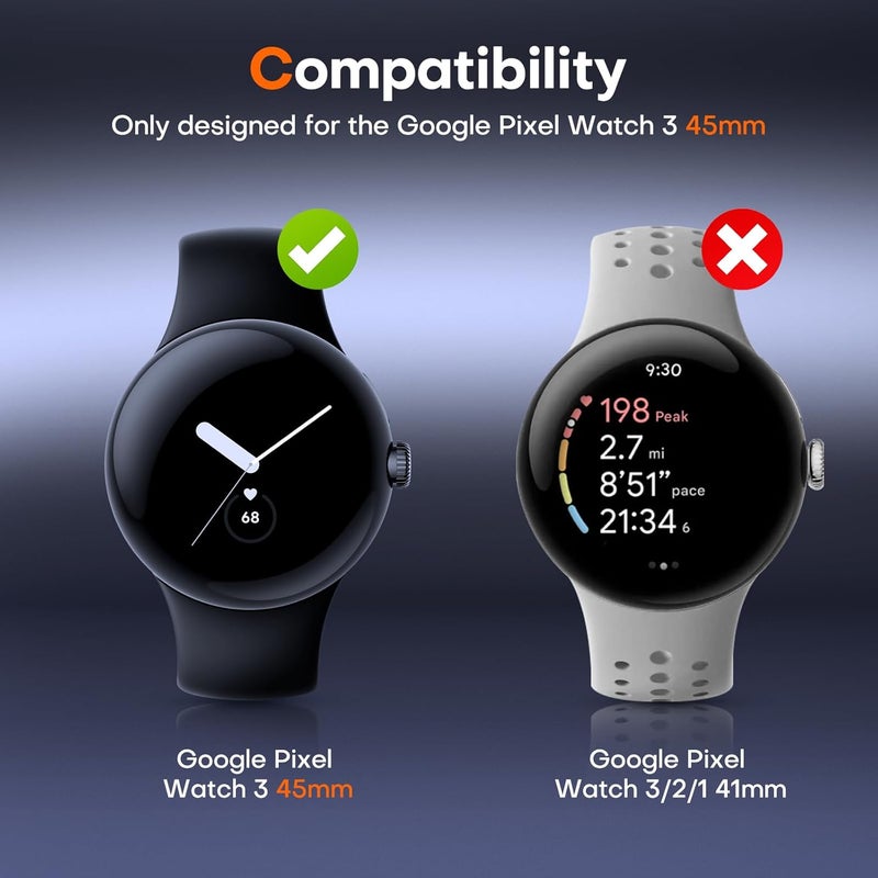 LK LϟK 6 Pack TPU Screen Protector for Google Pixel Watch 4 45mm (2025), Self-Healing [Upgrade Flexible Film], Anti Scratch [0 Bubble] HD Clear Touch Sensitive Film for Pixel Watch 3/2/1 - Image 2